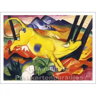 Postkartenbuch Kunst | Franz Marc- Die gelbe Kuh