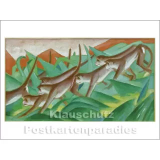 Postkartenbuch Kunst | Franz Marc - Affenfries