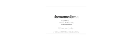 Shemomedjamo | Wortschatz Postkarte