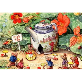 Mäuse Tea Time | Kinder Postkarte von Taurus