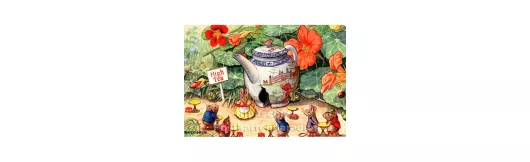 Mäuse Tea Time | Kinder Postkarte