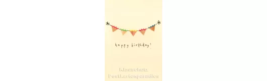 Buntstift Spitzer Doppelkarte - Birthday Girlande