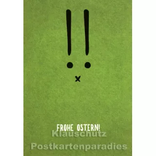 Grüne Frohe Ostern Postkarte von SkoKo