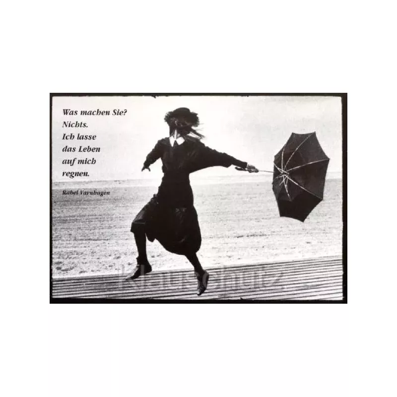 Ich lasse das Leben auf mich regnen - Rahel Varnhagen Postkarte von Discordia