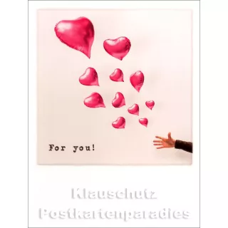 Taurus Polacard mit Herz Balloons | For You