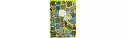 SkoKo Wimmelbild Postkarte - Elefanten