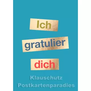Cityproducts Ruhrpott Postkarte zum Geburtstag: Ich gratulier dich