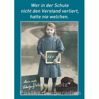10 schöne und lustige Postkarten vom Postkartenparadies zum Thema Schule im Sparpaket. | JS124 Schule und Verstand