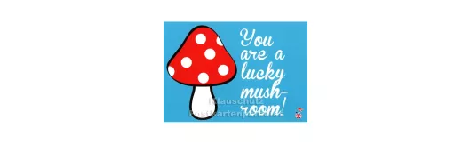 Lucky Mushroom | DEnglish Postkarte