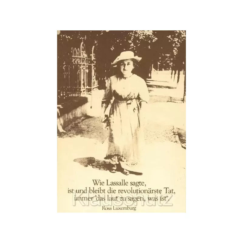 Rosa Luxemburg Zita: Die revolutionärste Tat | Discordia Postkarte