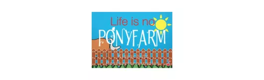 Ponyfarm | DEnglish Postkarte