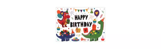Happy Birthday - Dinosaurier Geburtstagskarte