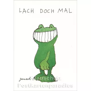 Lustige Doppelkarte von Janosch (Little Tiger) - Lach doch mal!