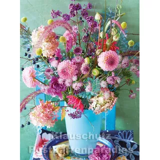 Postkartenbuch von Rannenberg mit 15 Karten | Blumen Bouquets - Farbenfroher Blumenstrauß