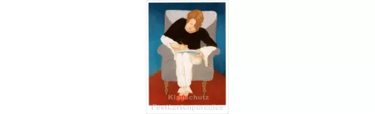 Taurus Kunstpostkarte | Gabriele Münter - Dame