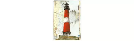Ole West Leuchtturm Postkarte - Hörnum