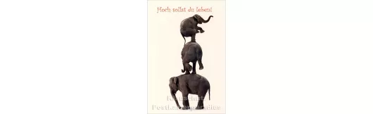 Elefantenturm | Doppelkarte Geburtstag