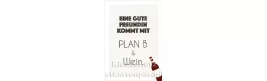 Plan B | Sprüche Postkarte