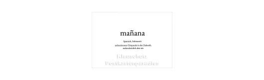 Manana | Wortschatz Postkarte