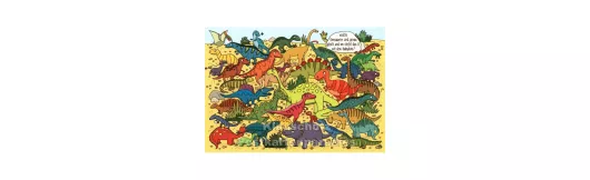 SkoKo Wimmelbild Postkarte - Dinosaurier