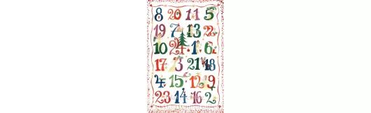 Postkarten Adventskalender | Zahlen | Taurus