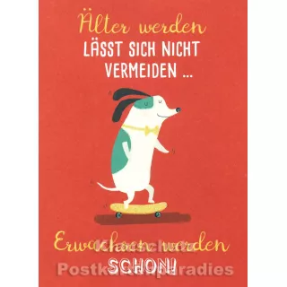 Älter werden ... Hund | SkoKo Little Greetings Midi-Doppelkarte