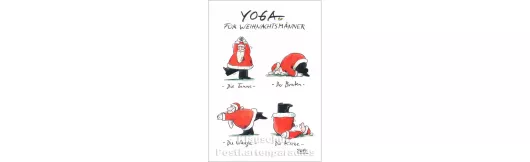 Doppelkarte - Yoga für Weihnachtsmänner