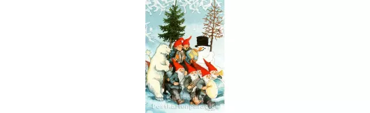 Inge Löök Weihnachtskarte - Wichtelorchester