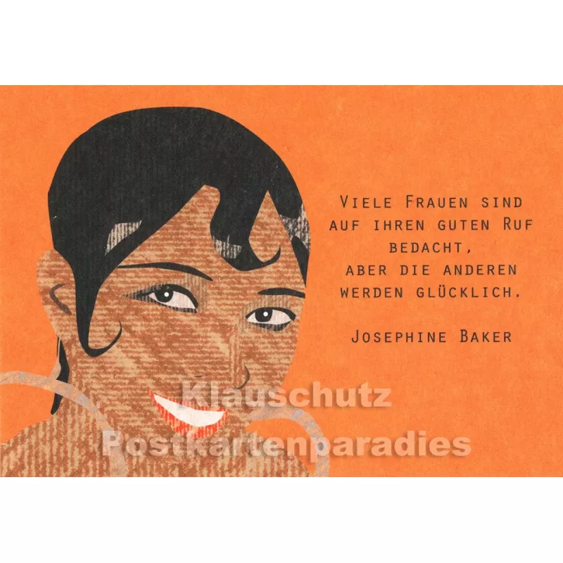 Schöne Josephine Baker Zitat Postkarte von Studio Blankensteyn