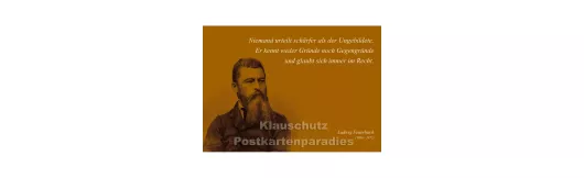 Ludwig Feuerbach | Zitat Postkarte