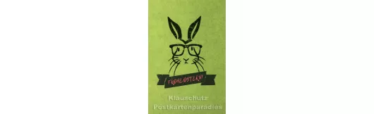 Doppelkarte Ostern | Frohe Ostern Hase Brille