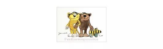 Tiger, Bär und Tigerente - Postkarten Janosch