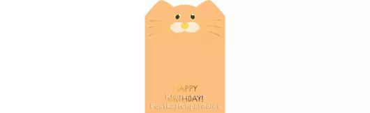 Cityproducts Geburtstagskarte gestanzt - Katze
