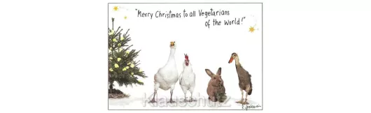 Weihnachtskarte Vegetarians