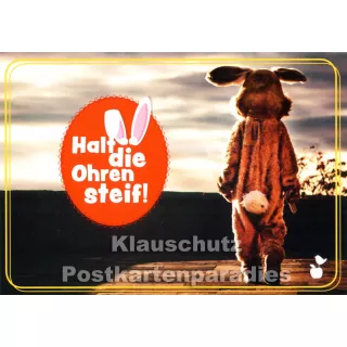 Halt die Ohren steif - Lustige Mainspatzen Postkarte zu Ostern