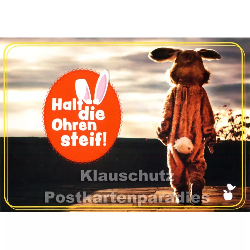 Halt die Ohren steif - Lustige Mainspatzen Postkarte zu Ostern