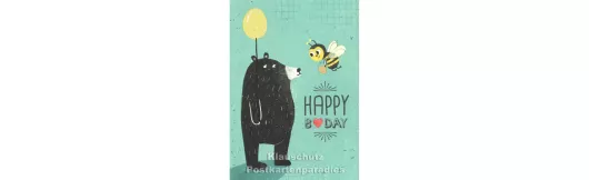 Happy B-Day | Little Greetings Midi-Doppelkarte