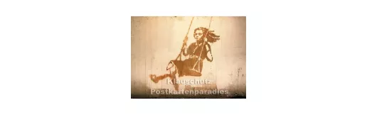 Mit Schwung | Huraxdax Graffiti Postkarte