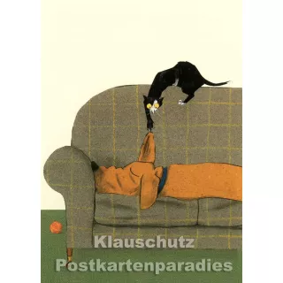 Postkarte: Ärgern | Aus dem Wolf Erlbruch-Kinderkalender aus dem Peter-Hammer-Verlag