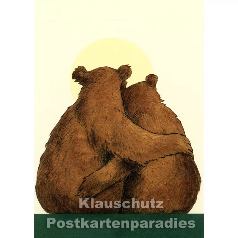 Postkarte: Bärenglück | Aus dem Wolf Erlbruch-Kinderkalender aus dem Peter-Hammer-Verlag