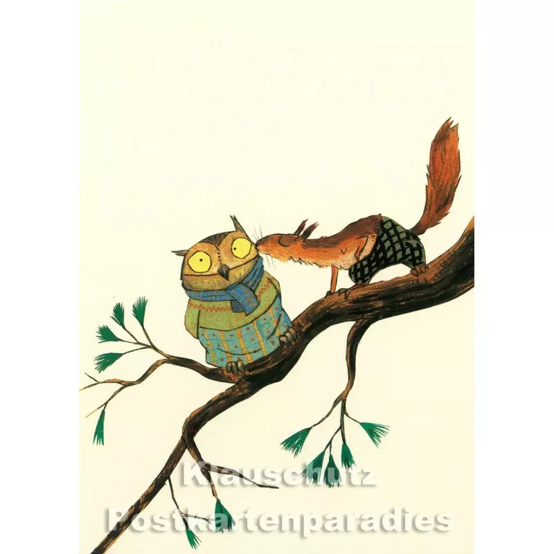 Eichhörnchen | Postkarte von Wolf Erlbruch aus dem Peter-Hammer-Verlag