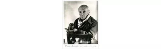 Taurus Foto Kunstkarte | Picasso mit Eule