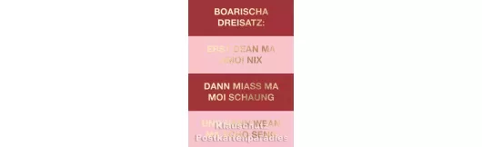 Boarischa Dreisatz | Cityproducts Bayernkarte