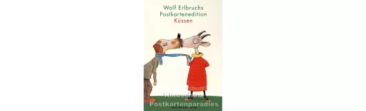 Postkartenbuch 'Küssen' - Wolf Erlbruch