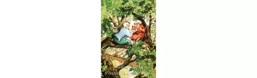 Alte Frauen feiern im Baum | Inge Löök Postkarte