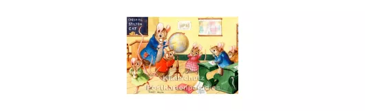 Mäuseschule | Kinder Postkarte