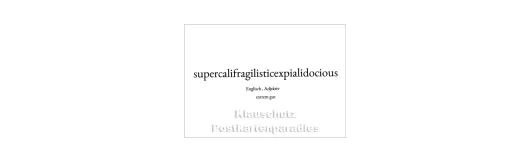 Supercalifragilisticexpialidocious | Wortschatz Postkarte