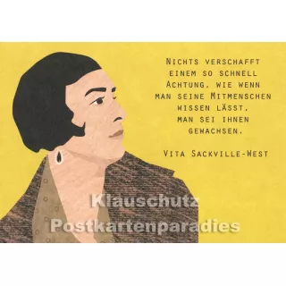 Holzschliffpappe Zitat Postkarte von Studio Blankensteyn | Vita Sackville-West