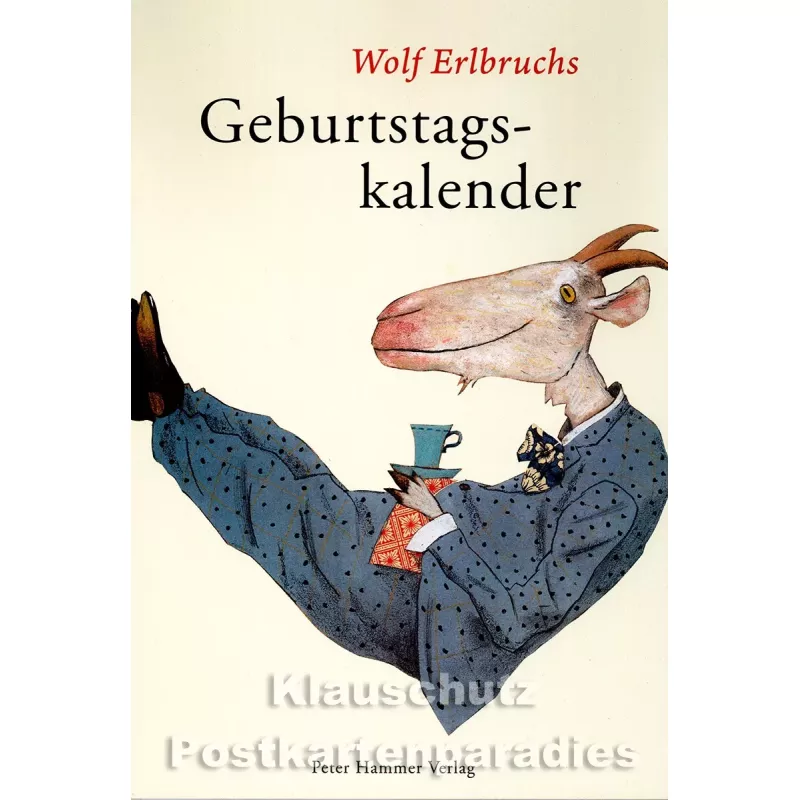 Geburtstagskalender von Wolf Erlbruch aus dem Peter-Hammer-Verlag - Vorderansicht