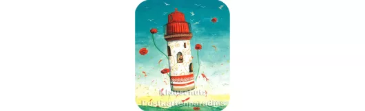 Fliegender Leuchtturm | Postkarte
